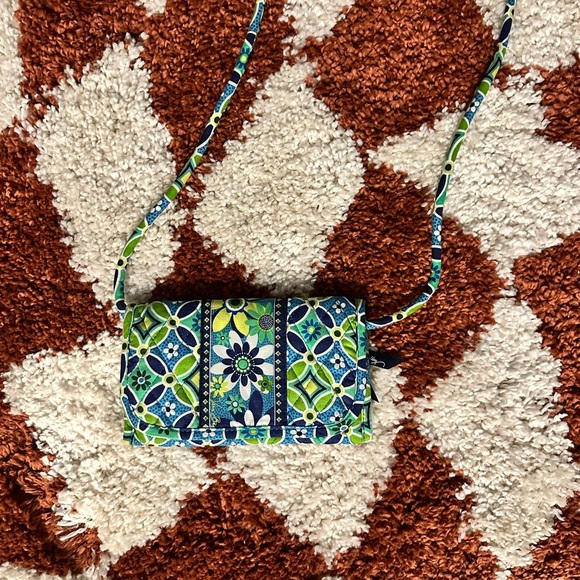 Vera Bradley Teal Textured Crossbody Bag - Picture 2 of 4